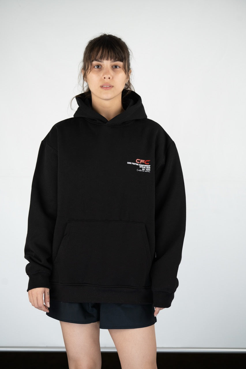 CFC Hoodie – Sokakta Şıklık, Ringde Ruh (Siyah)