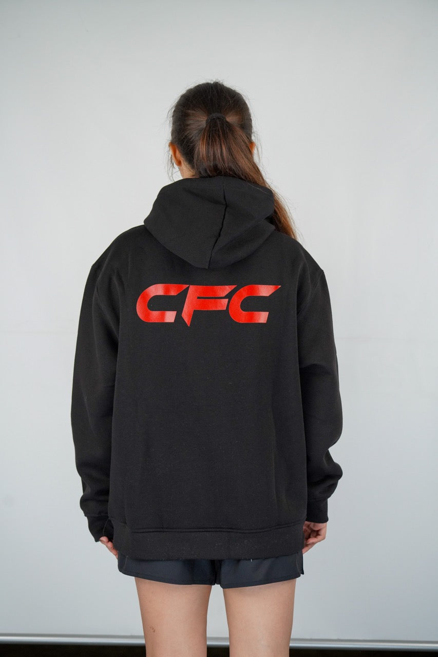 CFC Hoodie – Sokakta Şıklık, Ringde Ruh (Siyah)