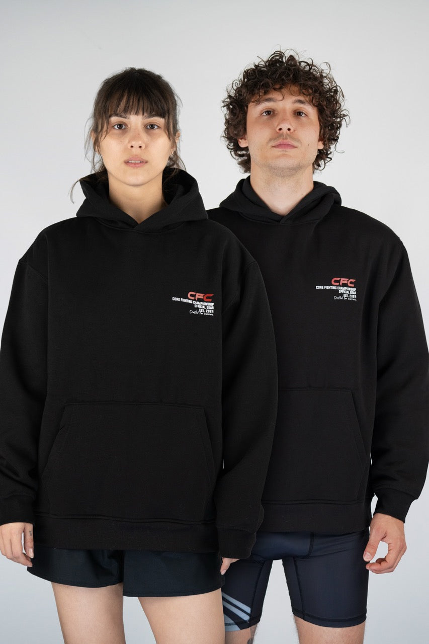 CFC Hoodie – Sokakta Şıklık, Ringde Ruh (Siyah)