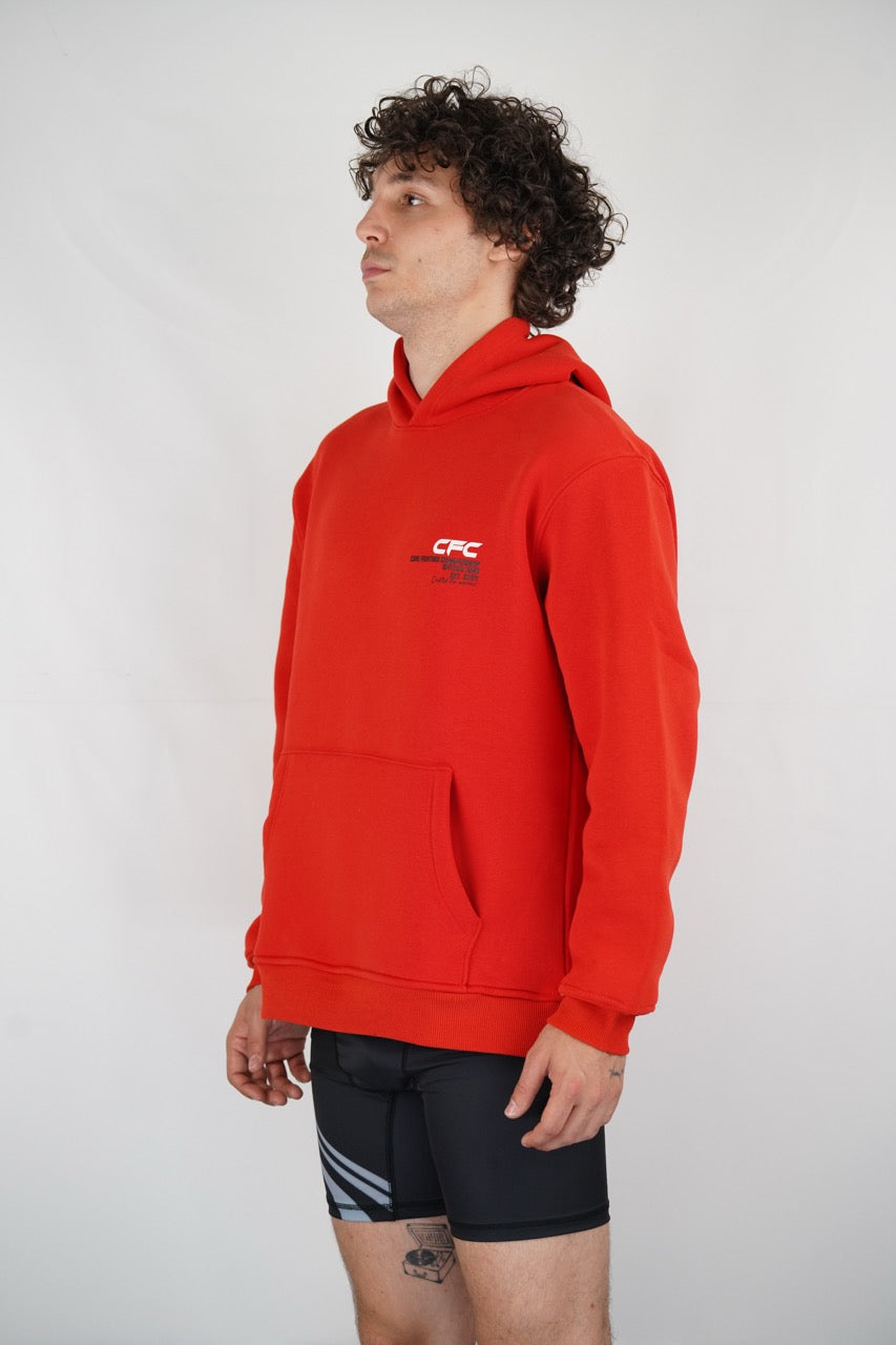 CFC Hoodie – Sokakta Şıklık, Ringde Ruh (Kırmızı)