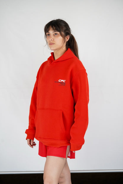 CFC Hoodie – Sokakta Şıklık, Ringde Ruh (Kırmızı)