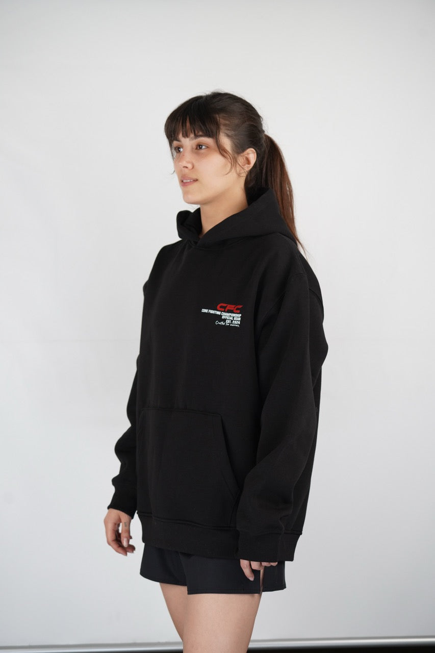 CFC Hoodie – Sokakta Şıklık, Ringde Ruh (Siyah)